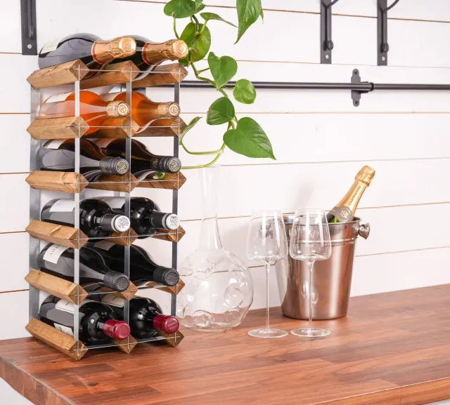 VinoSupremo Traditionel 15 flasker vinreol lys eg saml selv