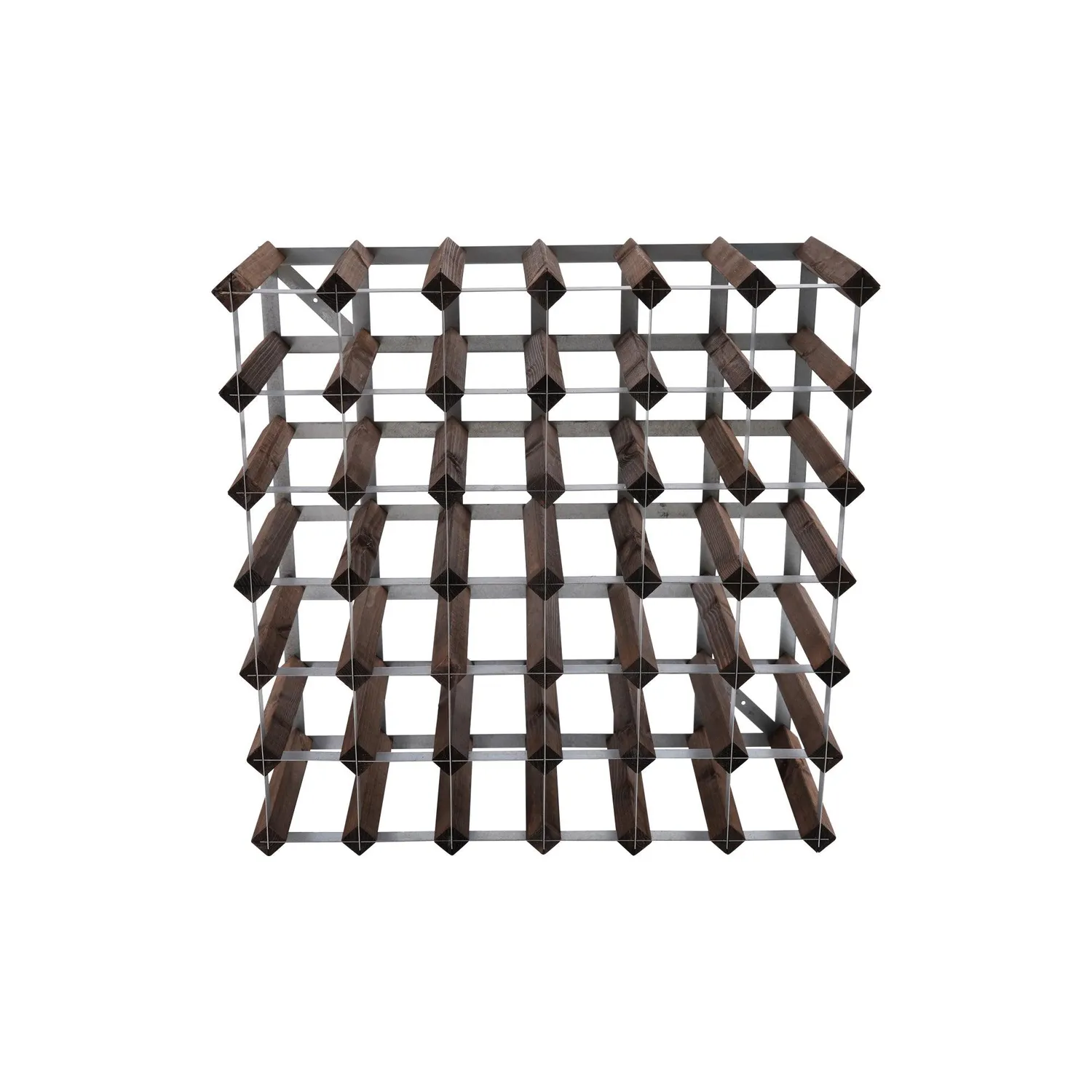 Traditional vinreol 42 flasker mørk eg saml selv