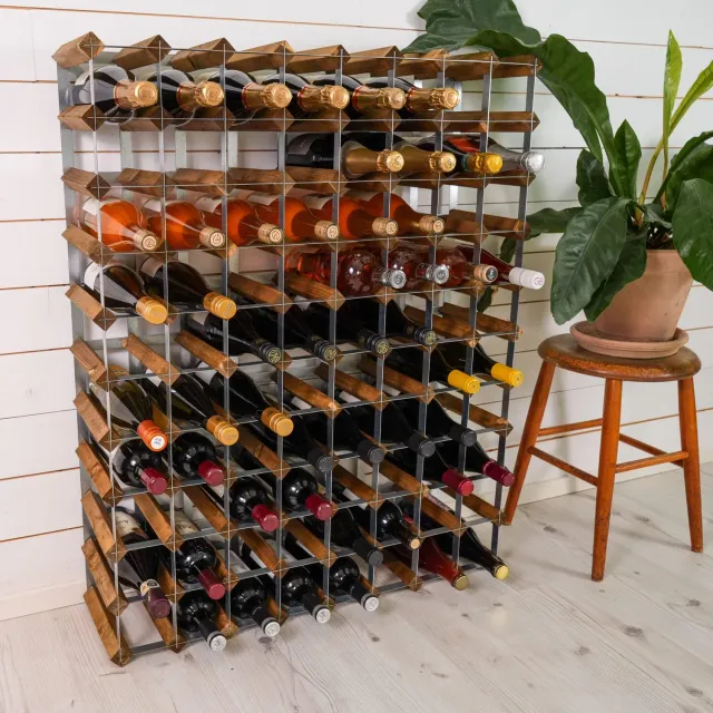 Traditional Wine Rack Traditionel Vinreol 90 flasker Lys eg Saml selv