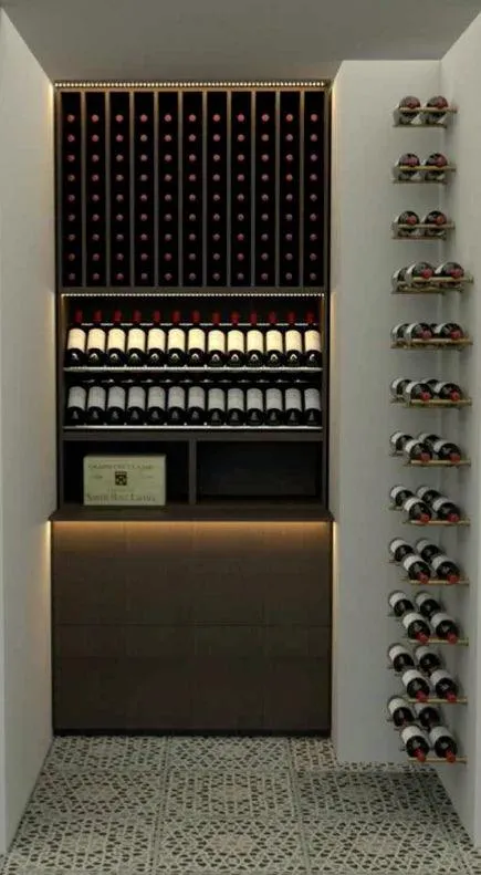 NEU vinholder væg pinde sort aluminium