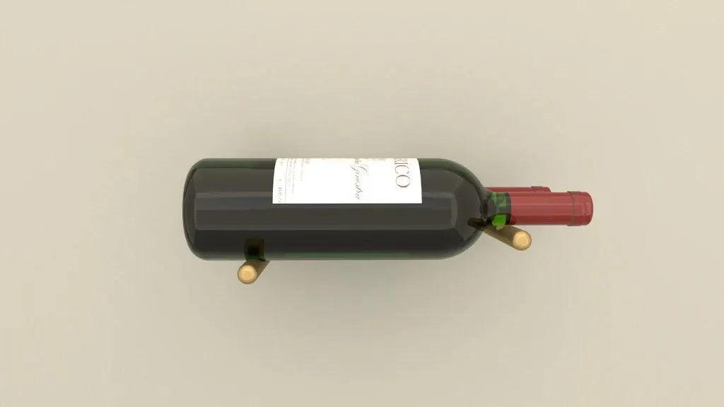 NEU vinholder væg pinde sort aluminium