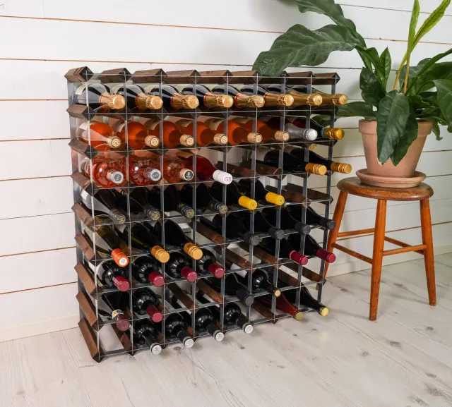 Traditional Wine Rack Traditionel Vinreol 72 flasker mørk eg