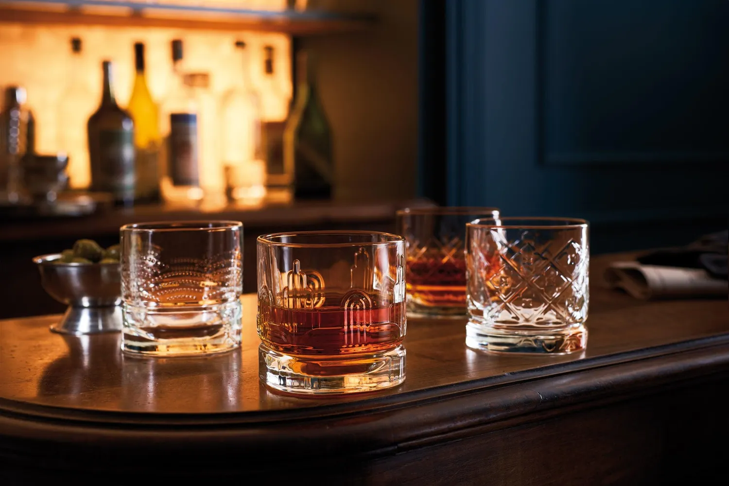 La Rochère Dandy whiskeyglas 4 stk 30 cl presset glas