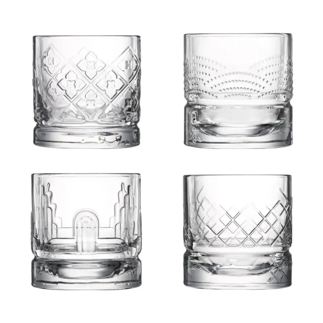 La Rochère Dandy whiskeyglas 4 stk 30 cl presset glas