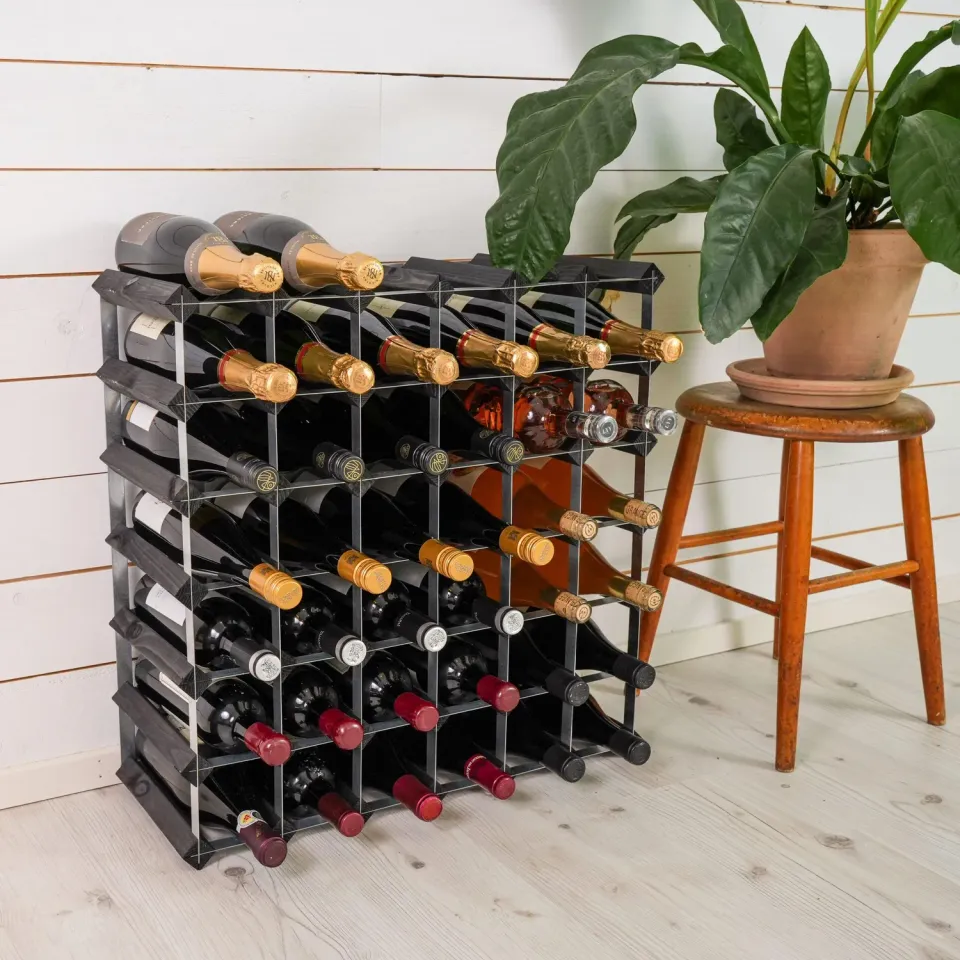 Traditional Wine Rack Traditionel Vinreol 42 flasker Sort ask Saml selv