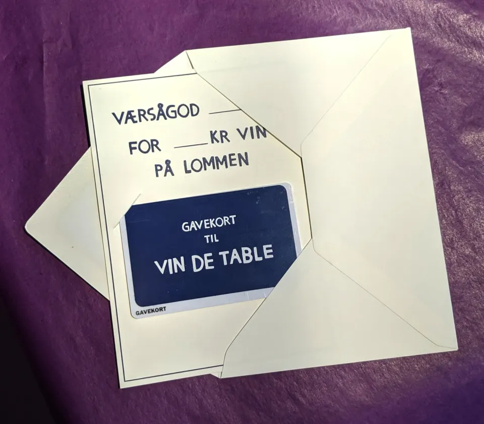 Vin de Table gavekort 100 kr til vin